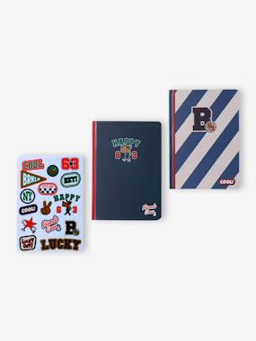 Lot de 2 cahiers et stickers papier - vertbaudet enfant Garçon-Lot de 2 cahiers et stickers papier