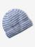 Baby boys hat, snood and mittens set ocean blue+taupe - vertbaudet enfant 