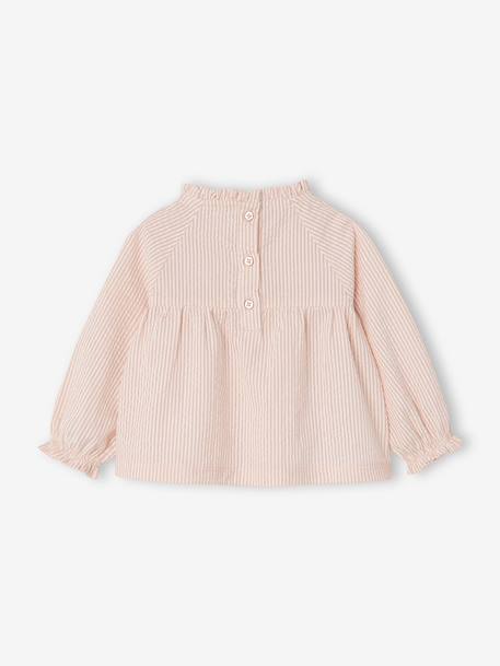 Long-sleeved blouse for baby girls rosy - vertbaudet enfant 