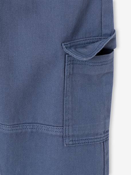 Cargo trousers for boys denim blue+olive - vertbaudet enfant 