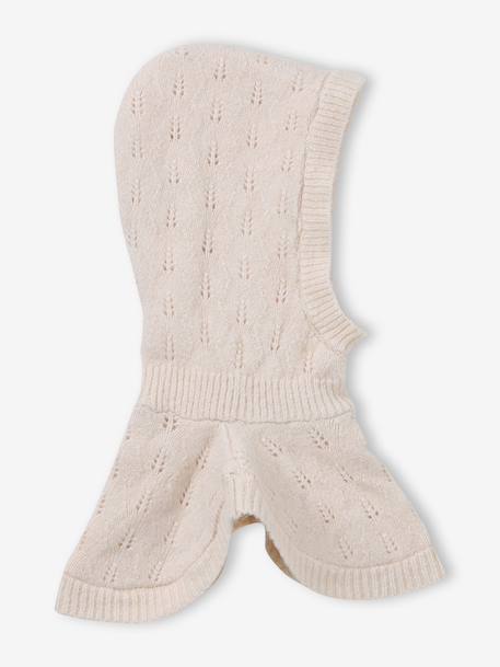 Baby girls balaclava and mittens set ecru - vertbaudet enfant 