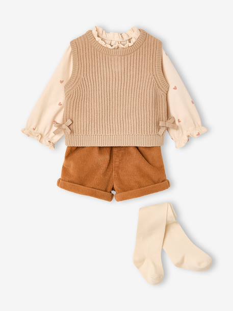 4-piece outfit for baby caramel - vertbaudet enfant 
