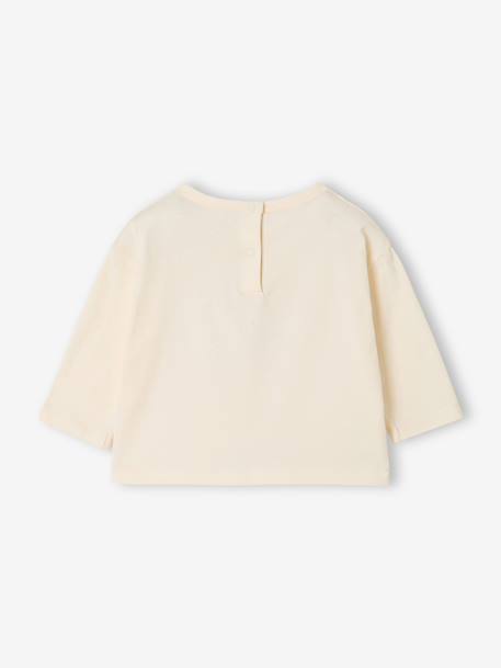 Long-sleeved T-shirt for baby girls ecru - vertbaudet enfant 
