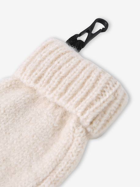 Baby girls balaclava and mittens set ecru - vertbaudet enfant 