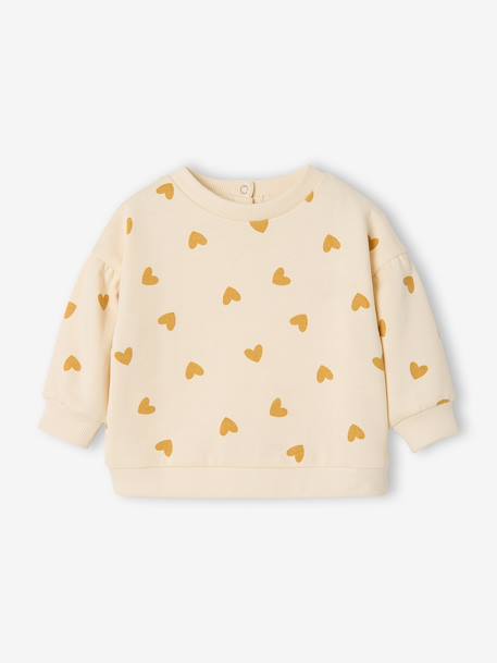 Sweatshirt with leopard print taupe+vanilla - vertbaudet enfant 