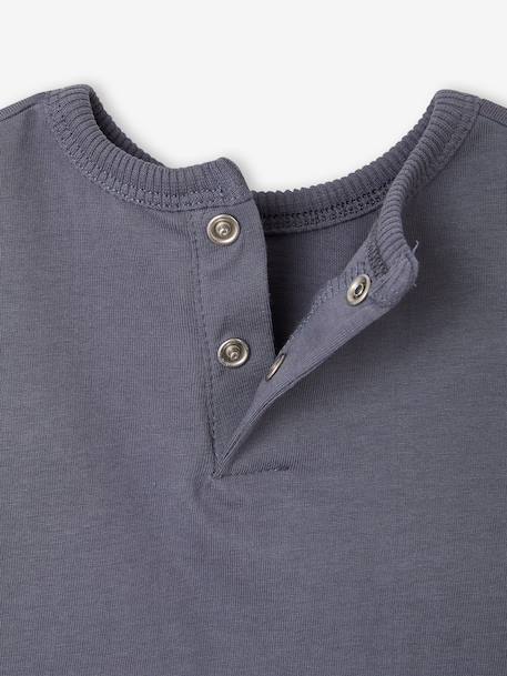 Pack of 2 long-sleeved T-shirts for baby cocoa+emerald green - vertbaudet enfant 