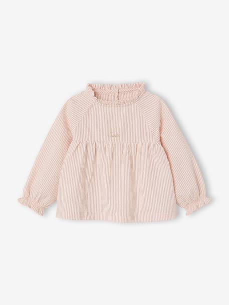 Long-sleeved blouse for baby girls rosy - vertbaudet enfant 