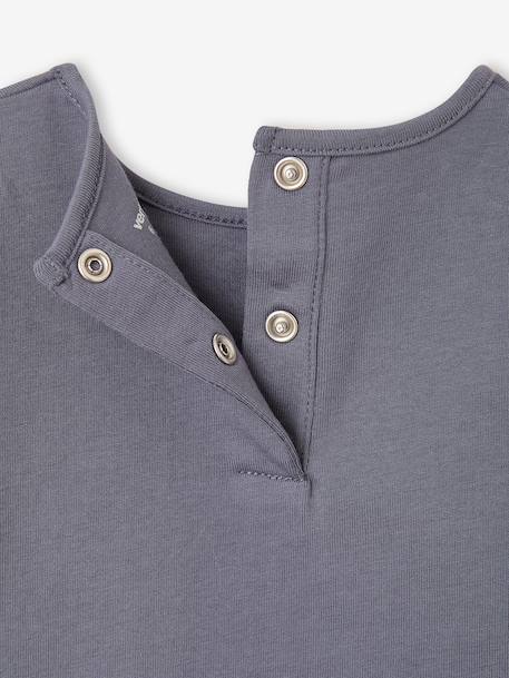 Long-sleeved T-shirt for baby girls grey blue+pale pink - vertbaudet enfant 