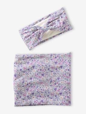 -Girls's headband and snood set