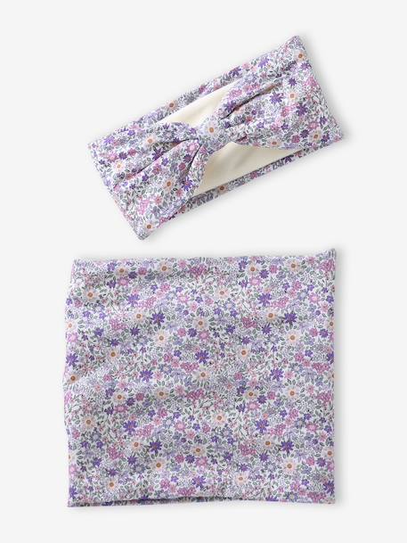 Girls's headband and snood set soft lilac - vertbaudet enfant 