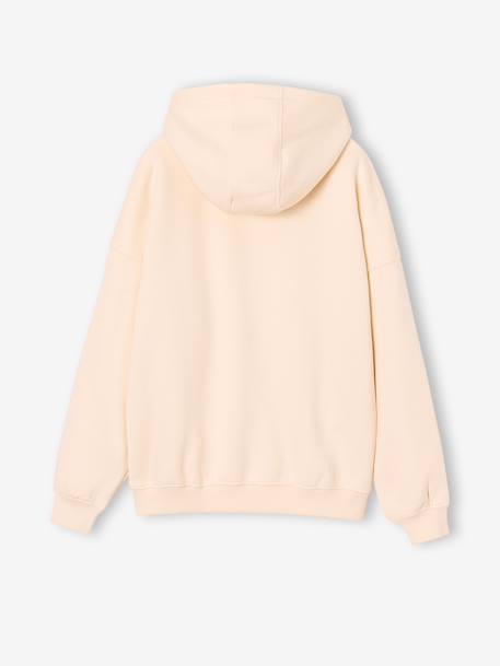 Hooded sweatshirt for girls ecru - vertbaudet enfant 