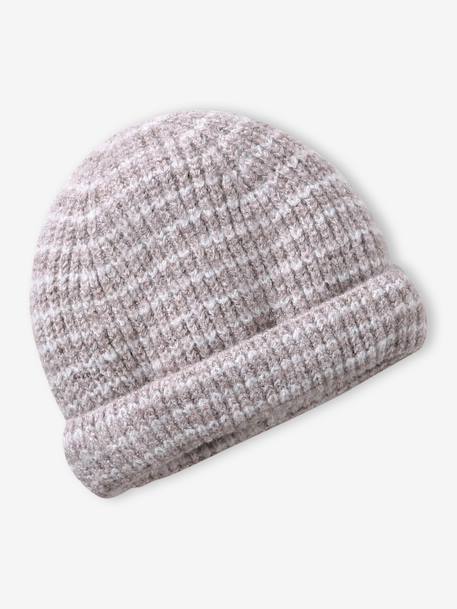 Baby boys hat, snood and mittens set ocean blue+taupe - vertbaudet enfant 