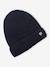 Ribbed hat for girls ecru+navy blue - vertbaudet enfant 