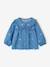Denim blouse with long sleeves for baby girls stone - vertbaudet enfant 