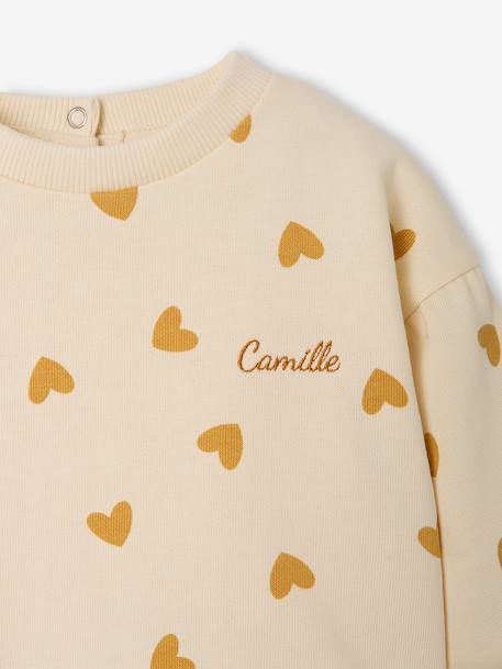 Sweatshirt with leopard print taupe+vanilla - vertbaudet enfant 