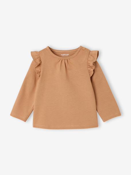 Lot de 2 T-shirts bébé Basics manches longues noisette - vertbaudet enfant 