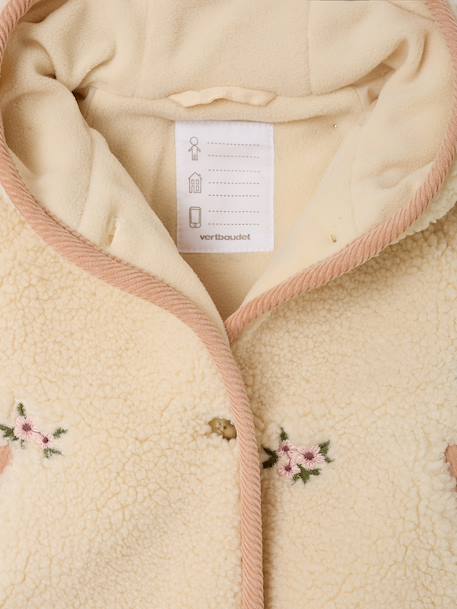 Manteau à capuche bébé fille vanille - vertbaudet enfant 
