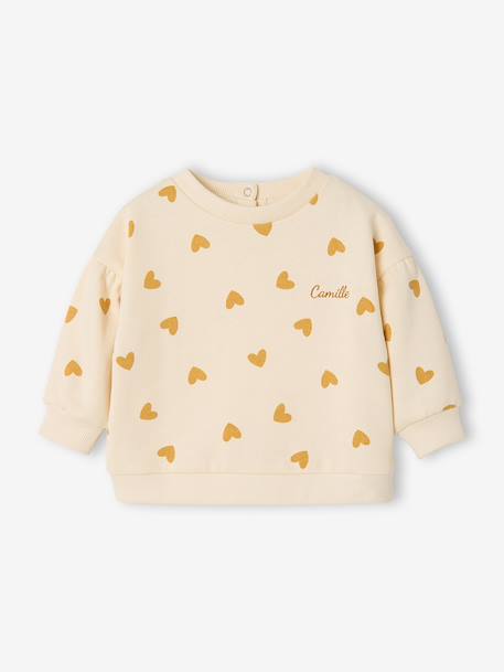 Sweat-shirt imprimé motif léopard taupe+vanille - vertbaudet enfant 