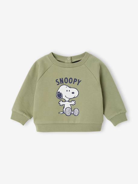 Snoopy sweatshirt for baby khaki - vertbaudet enfant 