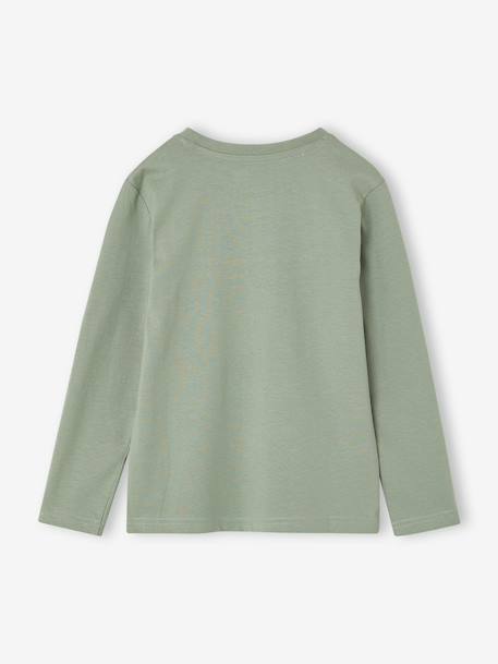 Pack of 3 long-sleeved T-shirts for boys caramel+lilac+rust+sage green - vertbaudet enfant 