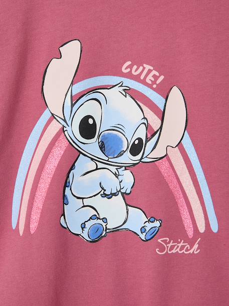 Long-sleeved T-shirt LILO AND STITCH for girls old rose - vertbaudet enfant 