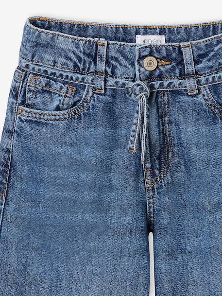 Wide-leg jeans for girls medium blue - vertbaudet enfant 