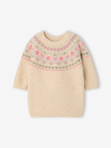 Robe bébé fille manches longues vanille - vertbaudet enfant 