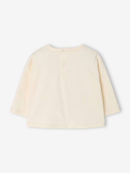 Long-sleeved T-shirt for baby ecru - vertbaudet enfant 