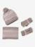 Ensemble fille tricot bonnet, snood et gants moka - vertbaudet enfant 
