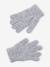 Knit hat, snood and gloves set for girls marl grey+sky blue - vertbaudet enfant 