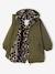 Parka fille à capuche doublée imitation fourrure bois de rose+noir+prune+vert foncé - vertbaudet enfant 
