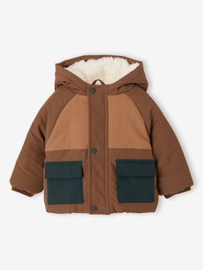 -Hooded puffer jacket for baby boys