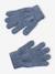 Knit hat, snood and gloves set for girls marl grey+sky blue - vertbaudet enfant 