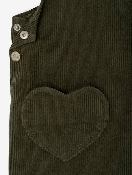 Pinafore dress for girls green+mauve - vertbaudet enfant 