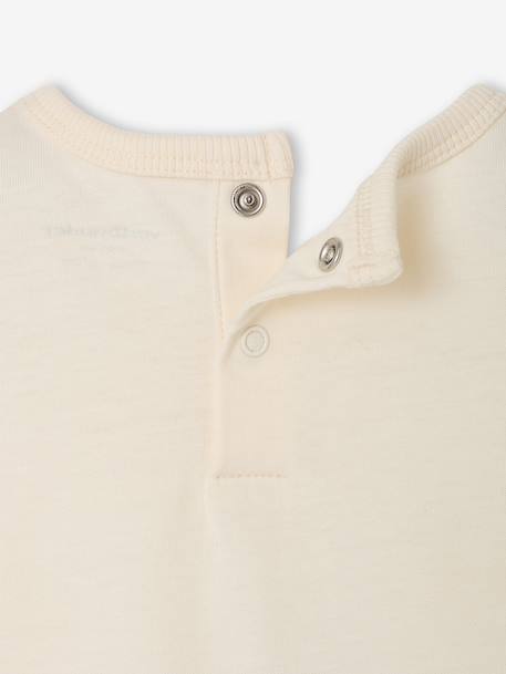 Long-sleeved T-shirt for baby ecru - vertbaudet enfant 