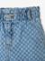 Wide-Leg Paperbag Jeans with Flower Motifs for Girls deep blue+denim grey+light blue - vertbaudet enfant 