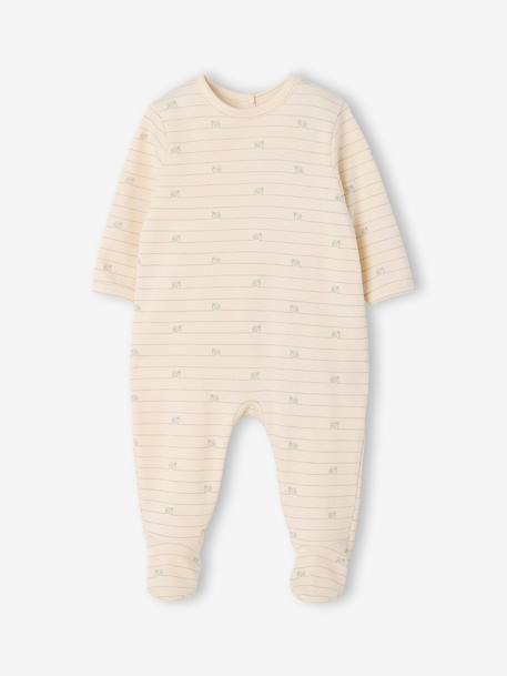 Lot de 3 dors bien bébé ouverture dos écru+vert sauge - vertbaudet enfant 