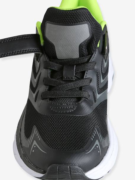 Trainers in textile with touch-fastening strap for boys black - vertbaudet enfant 