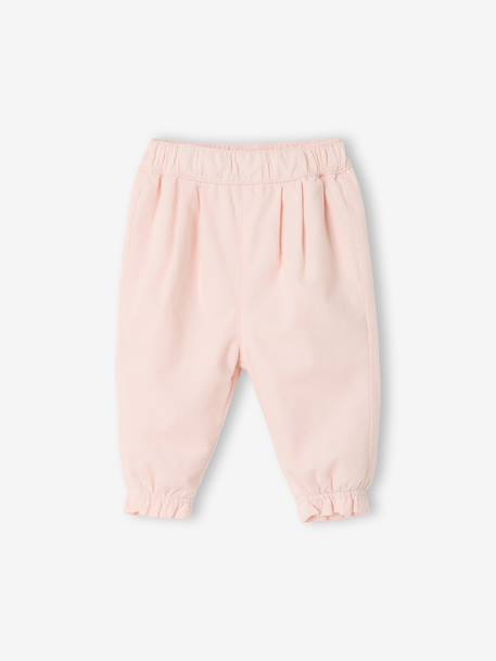 Pantalon naissance velours rose pâle - vertbaudet enfant 