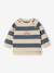Striped Fleece Sweatshirt for Babies fir green+grey blue+striped blue+striped green+tomato red - vertbaudet enfant 