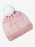 Knitted hat, snood and gloves set for girls rosy - vertbaudet enfant 