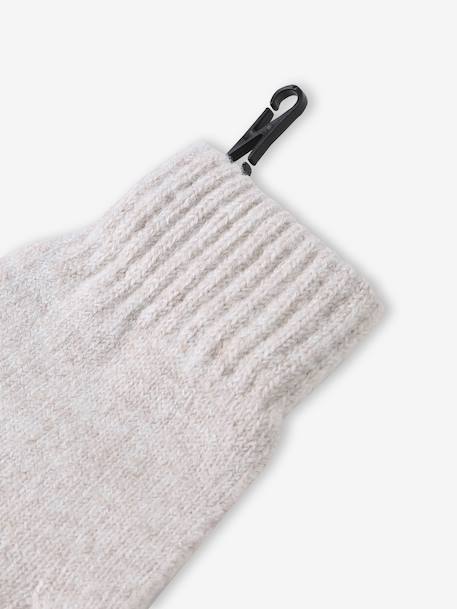 Ensemble fille tricot bonnet, snood et gants sable - vertbaudet enfant 