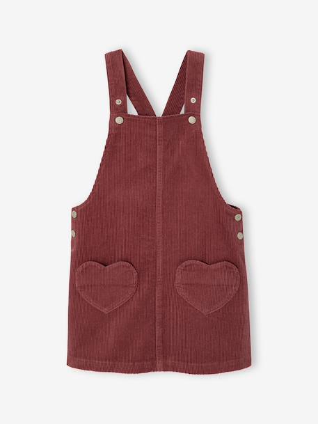 Pinafore dress for girls green+mauve - vertbaudet enfant 