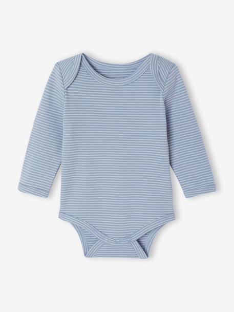 Pack of 5 long-sleeved bodysuits for baby boys ecru - vertbaudet enfant 