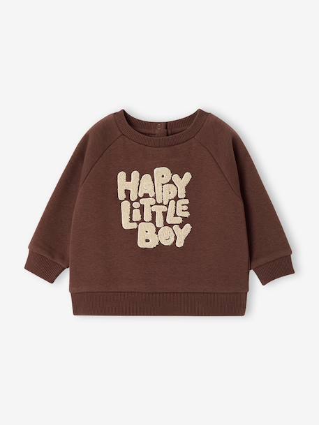 Sweatshirt with long sleeves for baby brown - vertbaudet enfant 