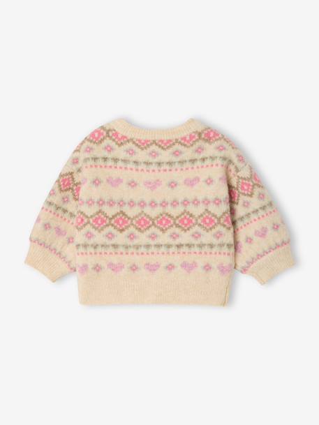 Pull bébé fille manches longues rose - vertbaudet enfant 