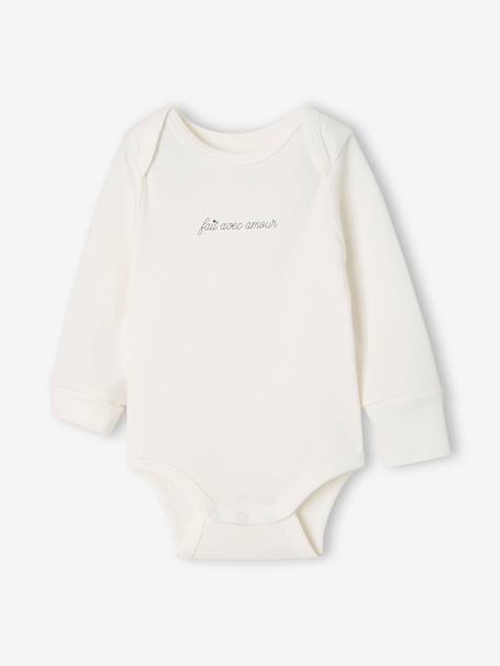 Lot de 5 bodies naissance manches longues vert sauge - vertbaudet enfant 