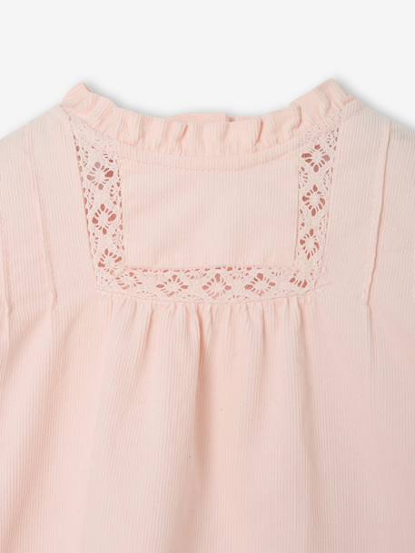 Robe bébé velours pale pink - vertbaudet enfant 