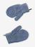 Knit hat, snood and gloves set for girls marl grey+sky blue - vertbaudet enfant 
