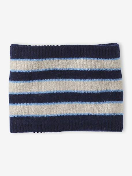 3-piece hat, snood and mittens set for boys marl white - vertbaudet enfant 